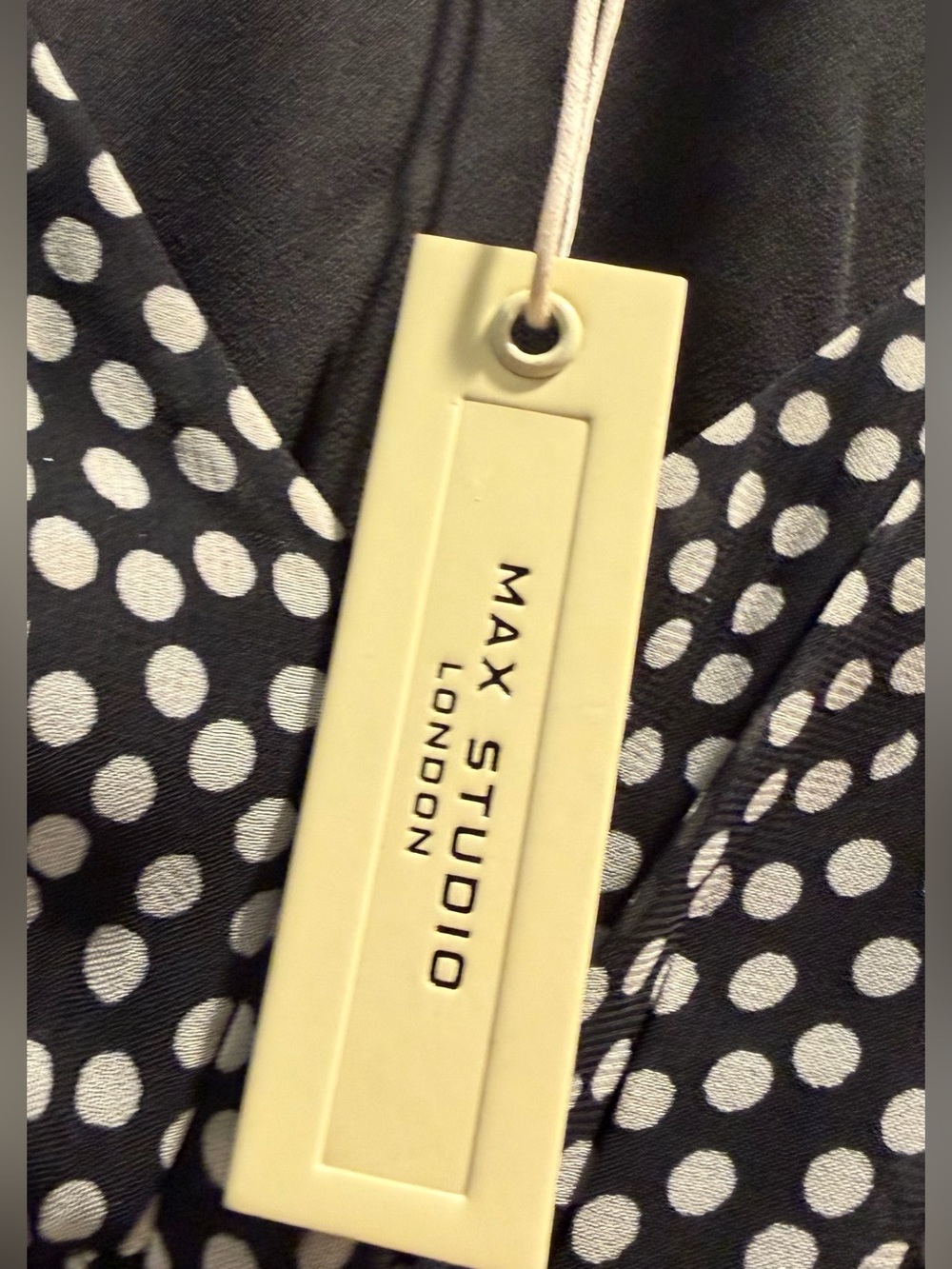 Max Studio Black and White Polka Dot Maxi Dress - Picture 3 of 6